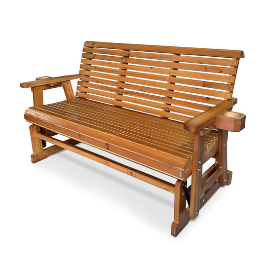 Patio Glider 3-Seater, Brown