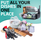 Fortune Candy Metal 18.89'' Width Multifunctional 2-Tier Dish Drying Rack