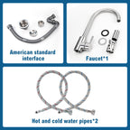 Fortune Candy 39.3" Stainless Steel Kitchen Sink with Faucet - Free Standing Single Bowl Commercial Sink Set, Strainer & Shelf for Indoor/Outdoor