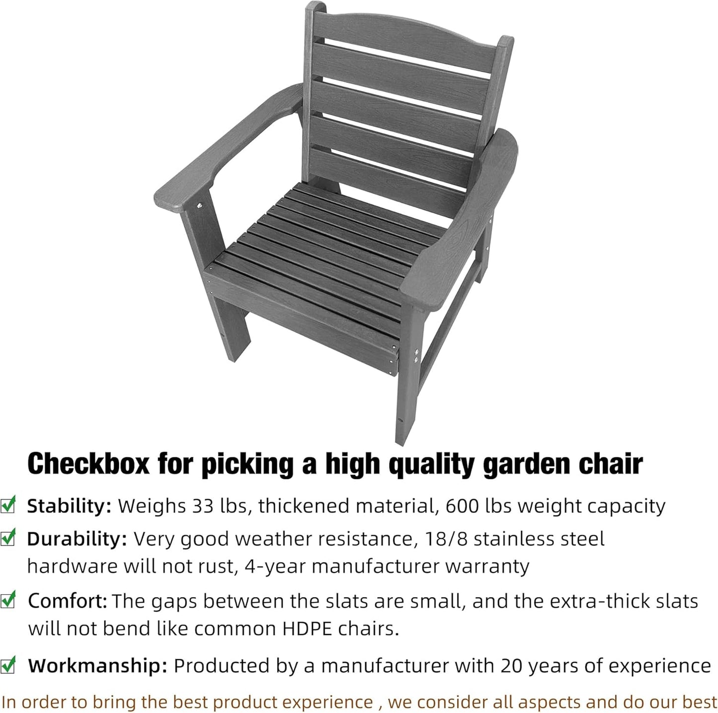 Modern HDPE Patio Dining Set, Poly Lumber Table and Chair, with Umbrella Hole, Weather Resistant, for Outdoor, Garden, Yard, Lawn