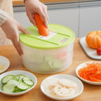 Fortune Candy 3L Multifunctional Vegetable Spinner and Grater, Compact Salad Strainer Bowl for Quick Prep, Easy to Clean, Lightweight Kitchen Gadget