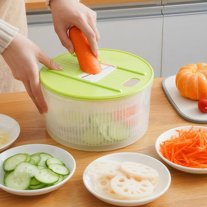 Fortune Candy 3L Multifunctional Vegetable Spinner and Grater, Compact Salad Strainer Bowl for Quick Prep, Easy to Clean, Lightweight Kitchen Gadget