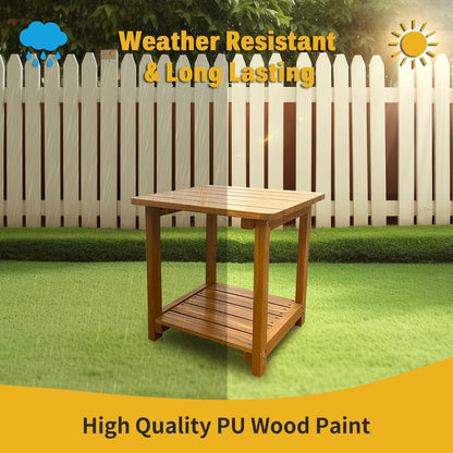 Wooden Rocking Chair with Comfortable Backrest Inclination, High Backrest and Deep Contoured Seat
(Brown with table)