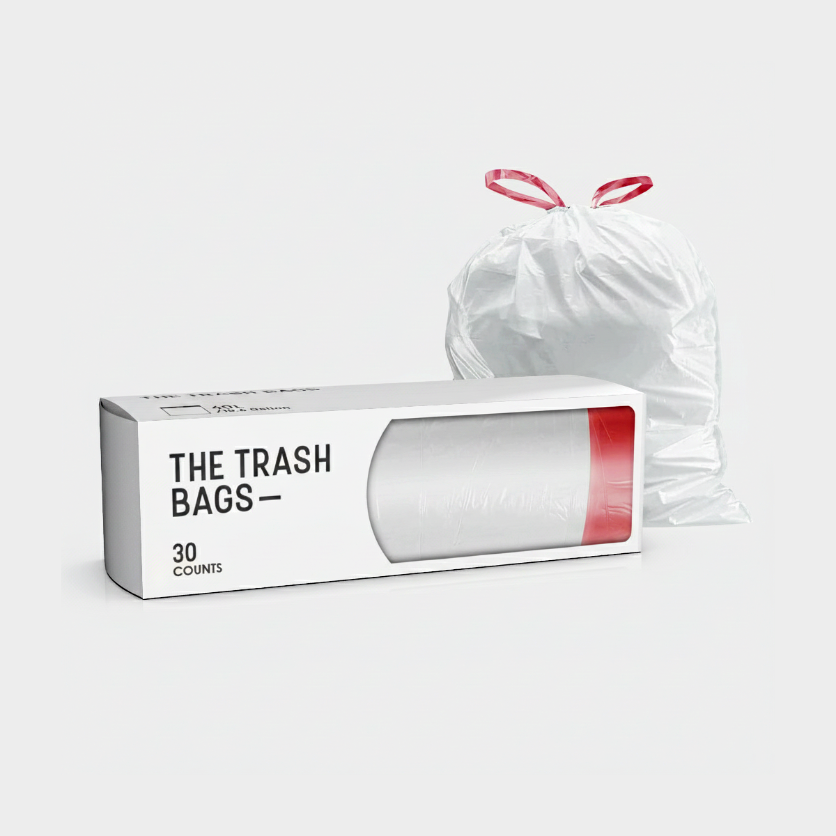 Innovaze 10.6 Gal / 40 L Drawstring Trash Bags, 1 PCS , 30 Counts