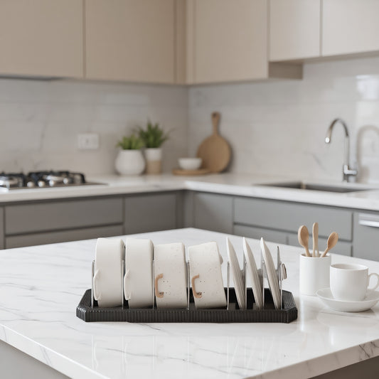 Fortune Candy 1 Piece Retractable Cabinet Organizer Rack, Pot Lid Holder for Cutting Boards, Pans, and Kitchen Storage, Black