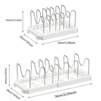 Fortune Candy 1 Piece Retractable Cabinet Organizer Rack, Pot Lid Holder for Cutting Boards, Pans, and Kitchen Storage, Gray