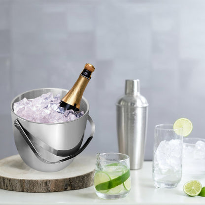 Fortune Candy Party Cooler 2.8L Double-Wall Vacuum Insulated Ice Bucket with Lid, Keep Ice Frozen Longer