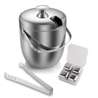 Fortune Candy Party Cooler 2.8L Double-Wall Vacuum Insulated Ice Bucket with Lid, Keep Ice Frozen Longer