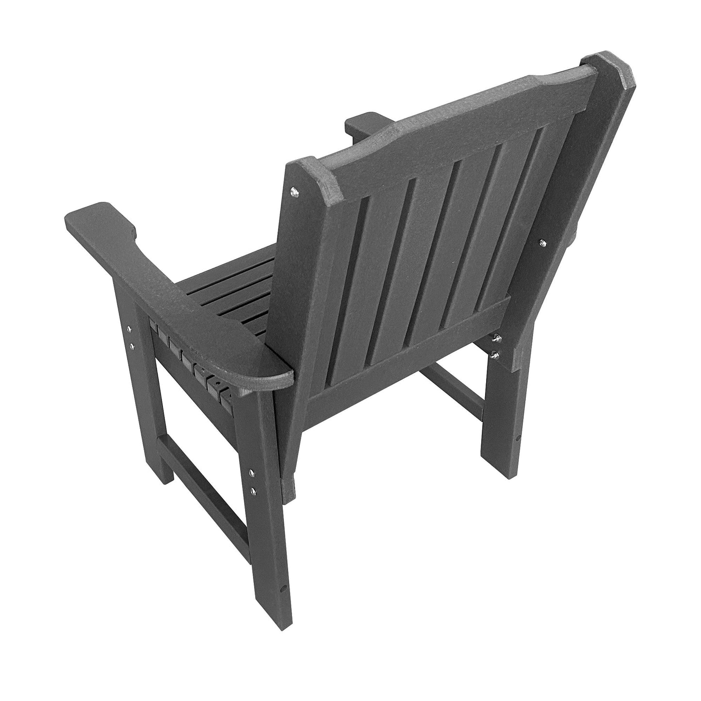 HDPE Patio Dining Chair, Outdoor Chair with 18/8 Stainless Steel Hardware, Heavy Duty 600 LBS, for Outdoor Patio Garden Yard (Gray)
