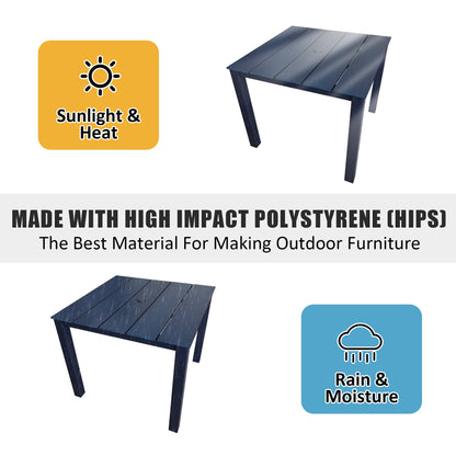 Patio Dining Set, 36.2-Inches ，5 Piece, Navy Blue
