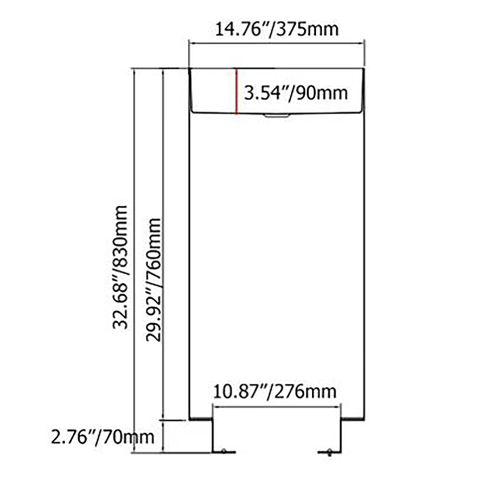 Fortune Candy 32.68'' Tall Round Stainless Steel Pedestal Sink Basin (Gold)