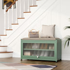 Fortune Candy 27.6'' Length Storage Cabinet with 2 Tier Shoe Rack (Green)