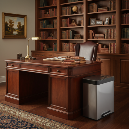 Innovaze 40L / 10.6 Gal Stainless Steel Step Trash Can, Dual 5.3 Gal Compartments Recycling Bin for Home, Office, Apartment