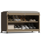 Fortune Candy 27.6'' Length Storage Cabinet with 2 Tier Shoe Rack (Camel Yellow)